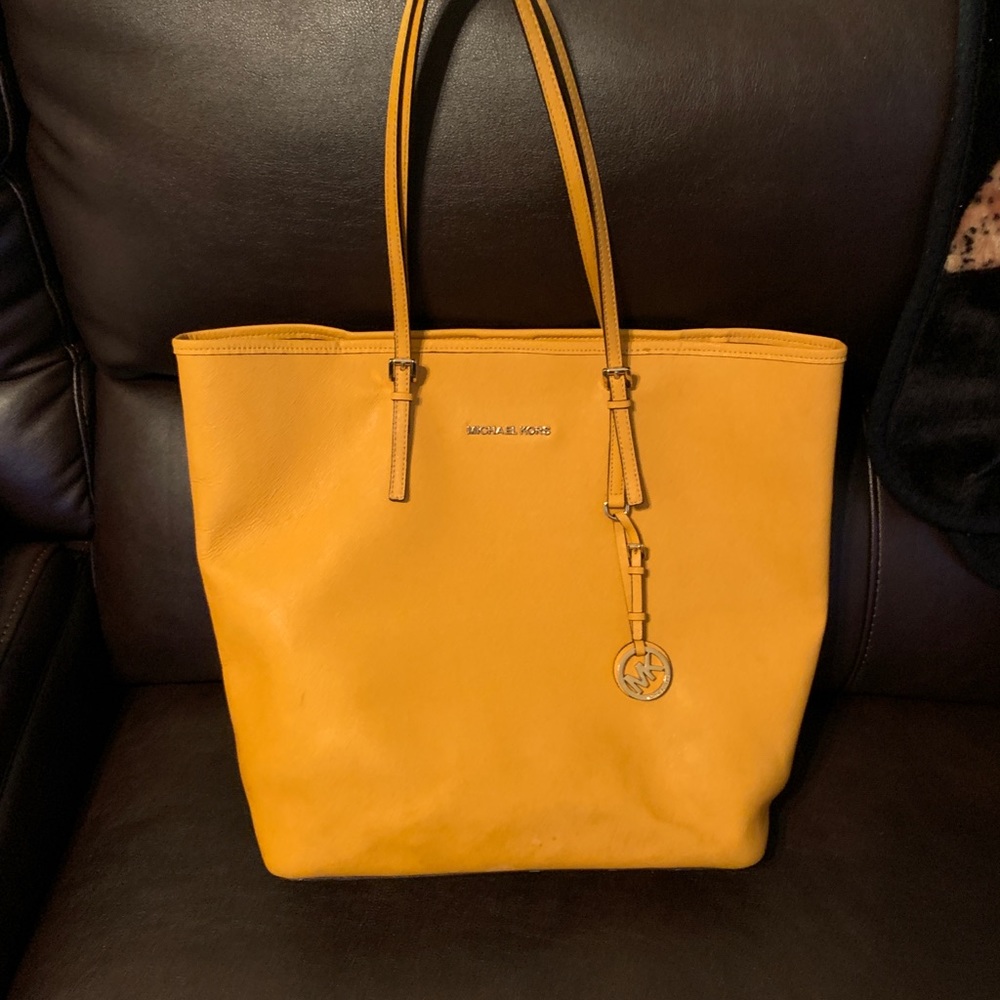 Michael Kor Yellow Large Tote
